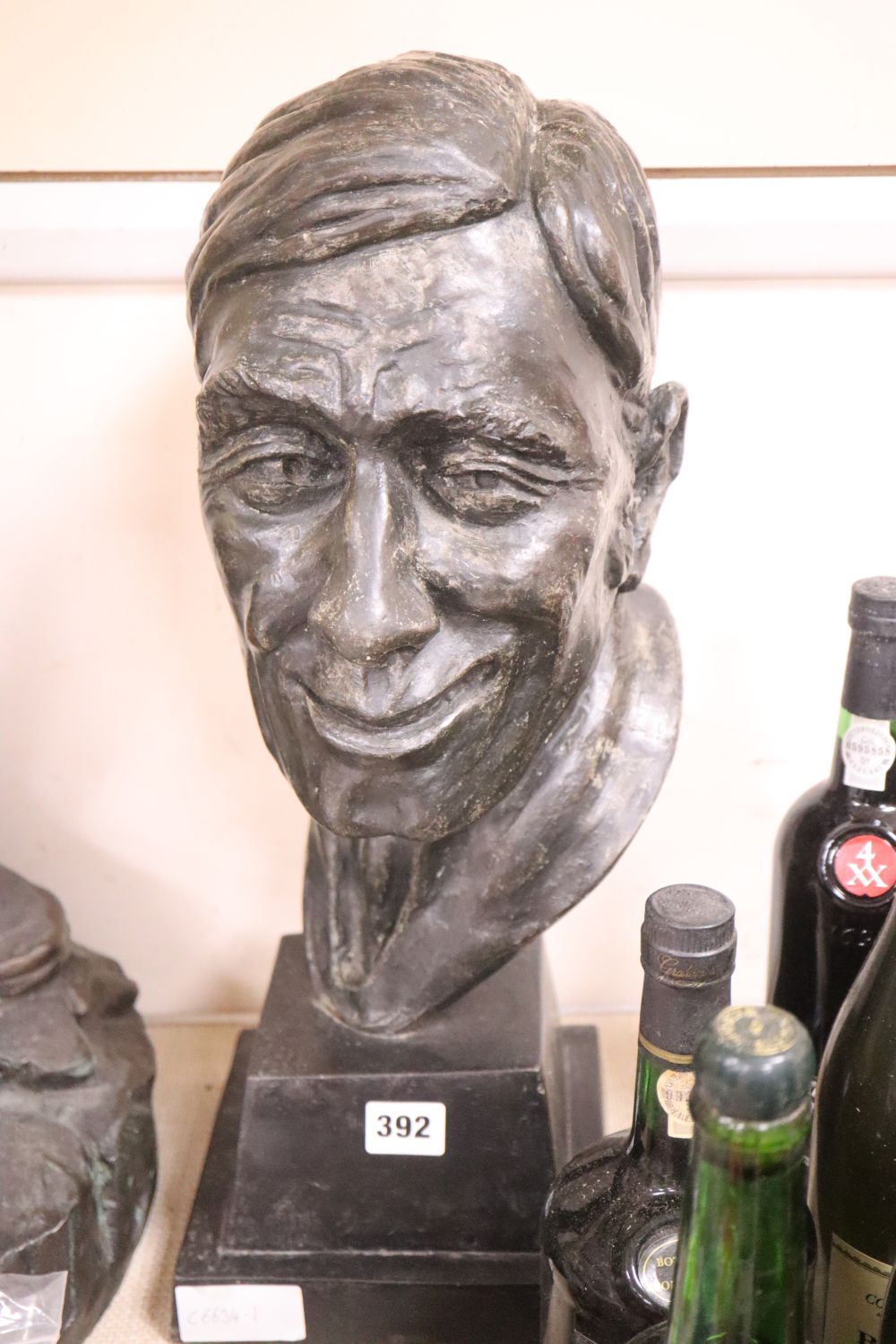 A composition bust of a gentleman, height 50cm